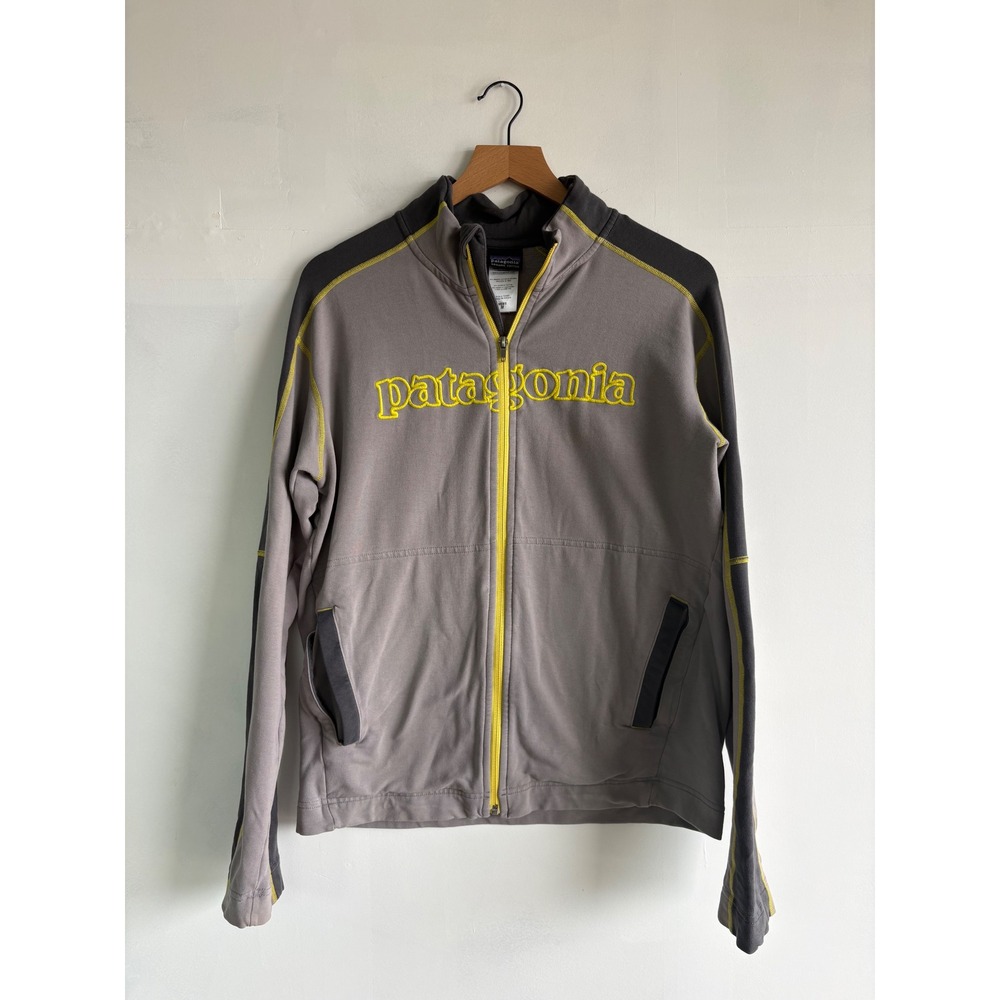 Patagonia Mens M Organic Cotton Full Zip Track Jacket Y2K Athleisure Gorpcore.